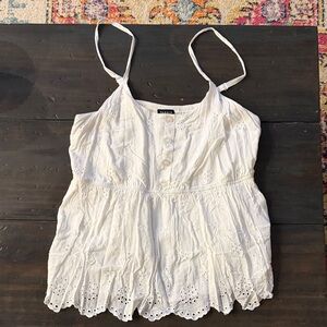 Torrid White Eyelet Lace Camisole